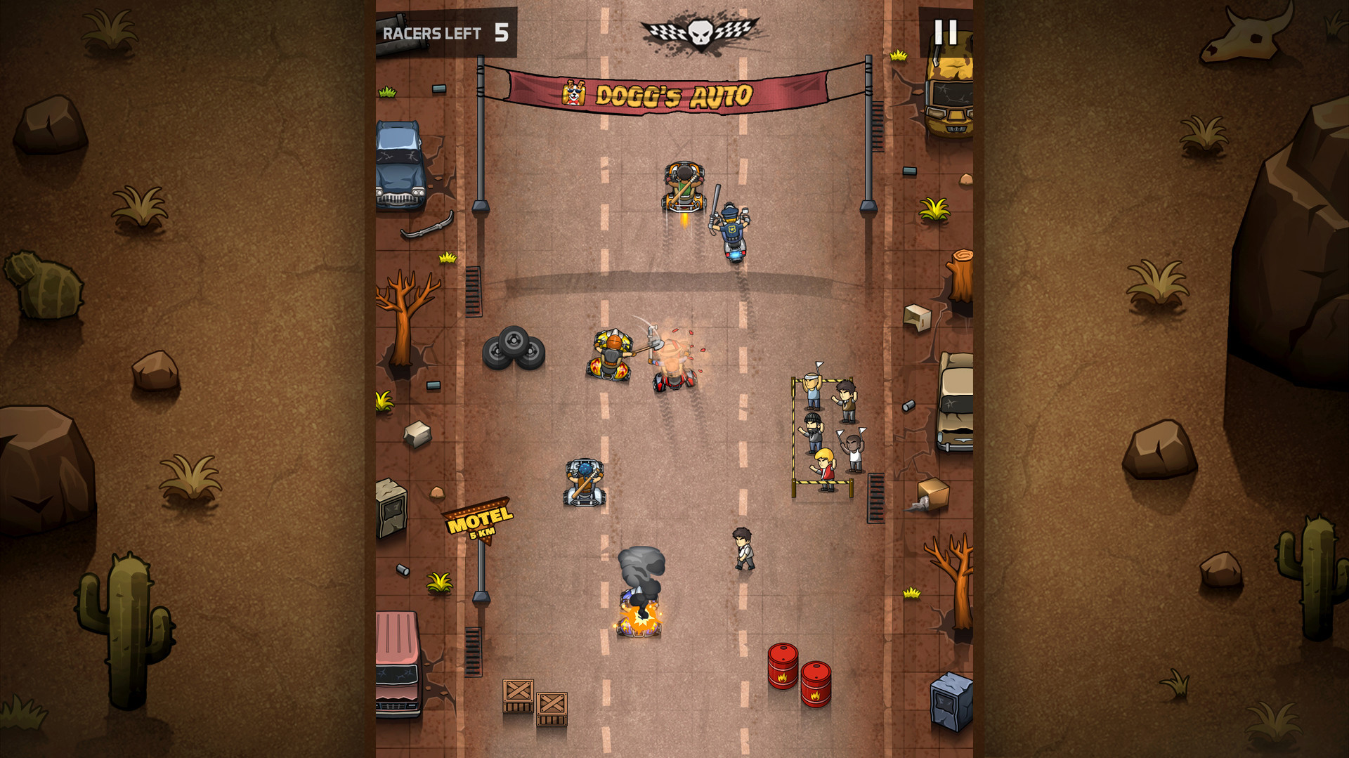 Rude Racers: 2D Combat Racing Screenshot 5